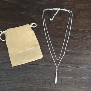 Jenny Bird Silver Double Chain Necklace